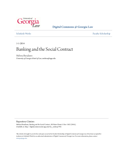 Banking and the Social Contract