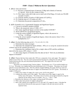 FS09 - Chem 2 Midterm Review Questions