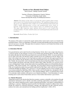 Tactics to Save Brands from Failure