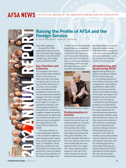 AFSA NEWS - American Foreign Service Association