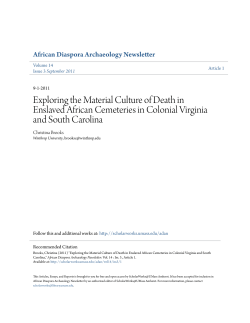 Exploring the Material Culture of Death in Enslaved African