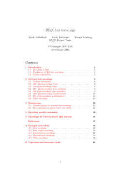 LaTeX font encodings