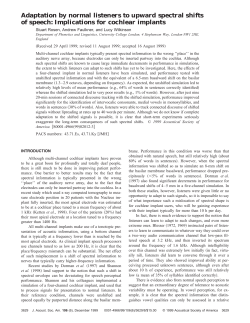 Adaptation by normal listeners to upward spectral shifts
