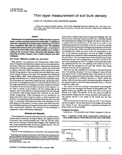 Thin layer measurement of soil bulk density