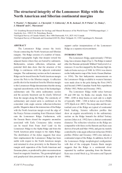 The structural integrity of the Lomonosov Ridge with the North