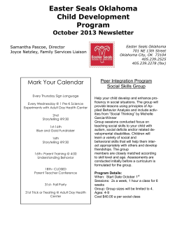 Easter Seals Oklahoma Child Development Program October 2013