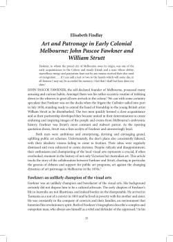 Art and Patronage in Early Colonial Melbourne