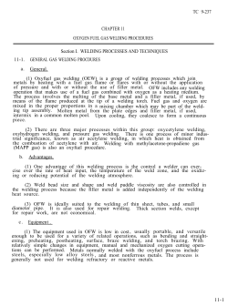 TC 9-237 CHAPTER 11 OXYGEN FUEL GAS WELDING