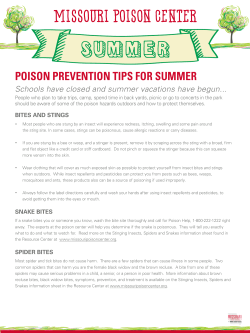 Summer - Missouri Poison Center