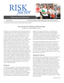 e Recipe for Making Schools Safer