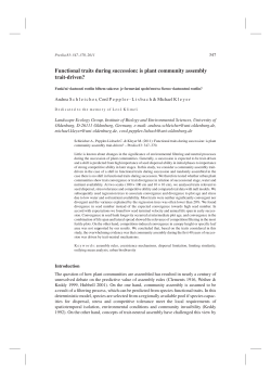 Functional traits during succession: is plant community