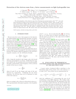 Extraction of the electron mass from $ g $ factor measurements on