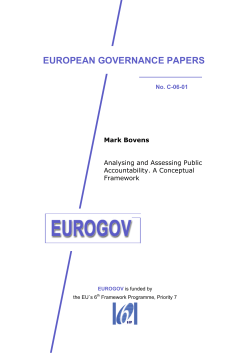 Analysing and Assessing Public Accountability. A Conceptual