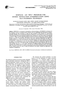 seispack-an &ldquo;hp-c&rdquo; program for seismic refraction