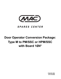 MAC Conversion Kit (Type M to PM/SSC or HPM/SSC)