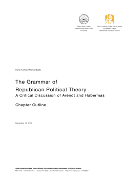 The Grammar of Republican Political Theory