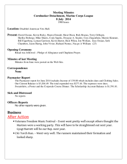 July 2014 Minutes - Marine Corps League Cornhusker Detachment