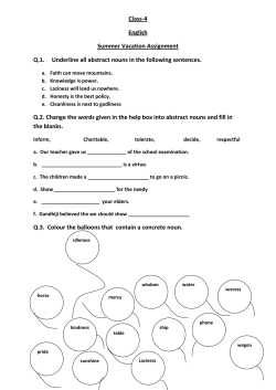 Class-4 English Summer Vacation Assignment Q.1. Underline all
