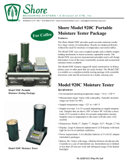 Model 920 Literature - Shore Measuring Systems