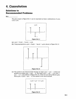 Problem set solution 4: Convolution