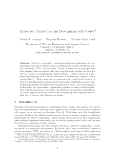 Embedded Control Systems Development with Giotto