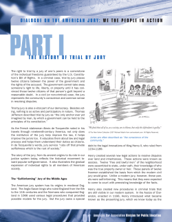 Dialogue on the American Jury, Part I: The History of Trial by Jury