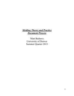Bednorz Document Process Q3 - DU Portfolio