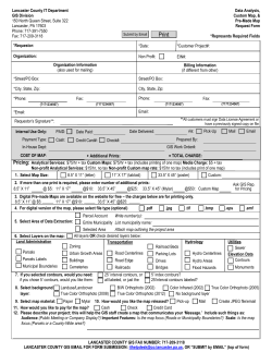 Custom Map Request Form - Lancaster County Government