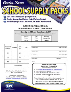 bloomfield middle school 2016-2017 school supply order form