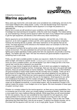 Marine aquariums