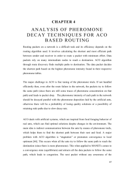 analysis of pheromone decay techniques for aco