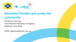 Title of slide - International Federation on Ageing