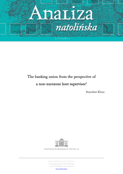 The banking union from the perspective of a non