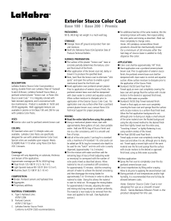 Exterior Stucco Color Coat