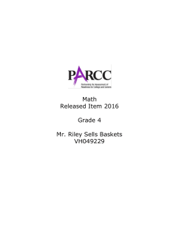 Math Released Item 2016 Grade 4 Mr. Riley Sells Baskets VH049229