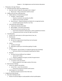 Enlightenment and Rev Notes
