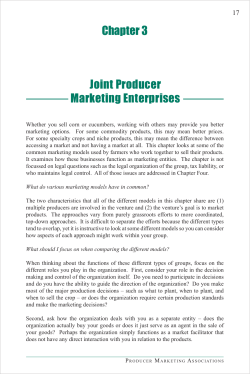 Joint Producer Marketing Enterprises