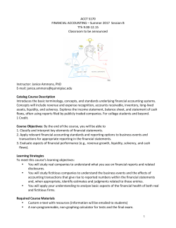 ACCT S170 FINANCIAL ACCOUNTING