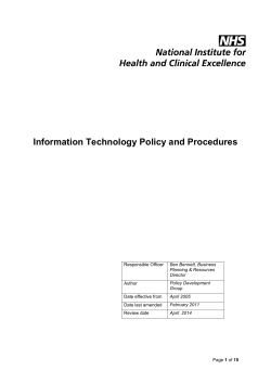 Information Technology Policy and Procedures