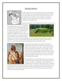 Georgia Natives - Historical Society of Forsyth County