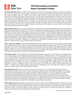 2016 Candidate Bios - AIA New York Chapter