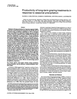 Productivity of long-term grazing treatments in response to seasonal