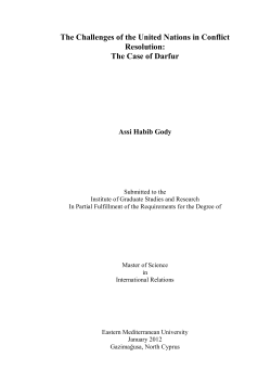The Challenges of the United Nations in Conflict Resolution: The