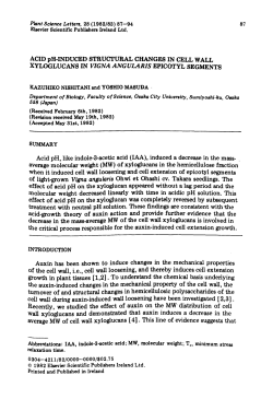 Acid pH-Induced Structural Changes in Cell Wall