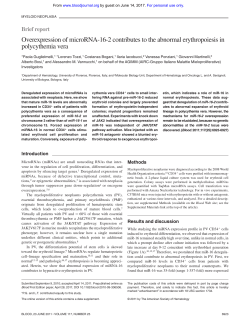 Overexpression of microRNA-16-2 contributes to the