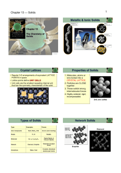 INTERMOLECULAR FORCES Chap. 13