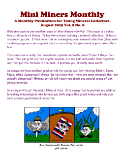 August 2015 - Central Brevard Rock and Gem Club