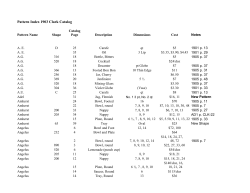 Pattern Index 1903 Clark Catalog
