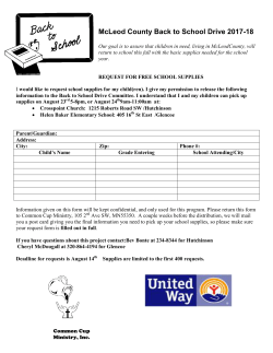 McLeod County Back to School Drive 2017-18