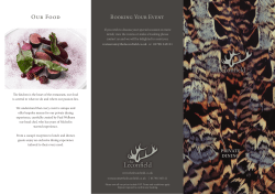 Dining Brochure - The Leconfield
